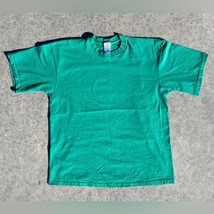 Vtg 90s Gap Made in USA Single Stitch Tee XL Green Boxy 23”x28” Normcore